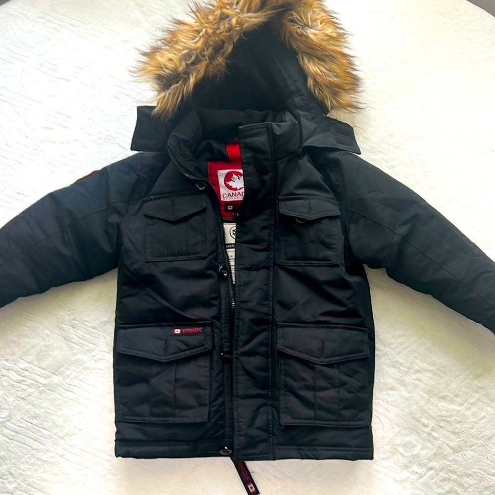 Canada Weather Gear Boys Water Resistant Heavyweight Parka - Black, size 5/6